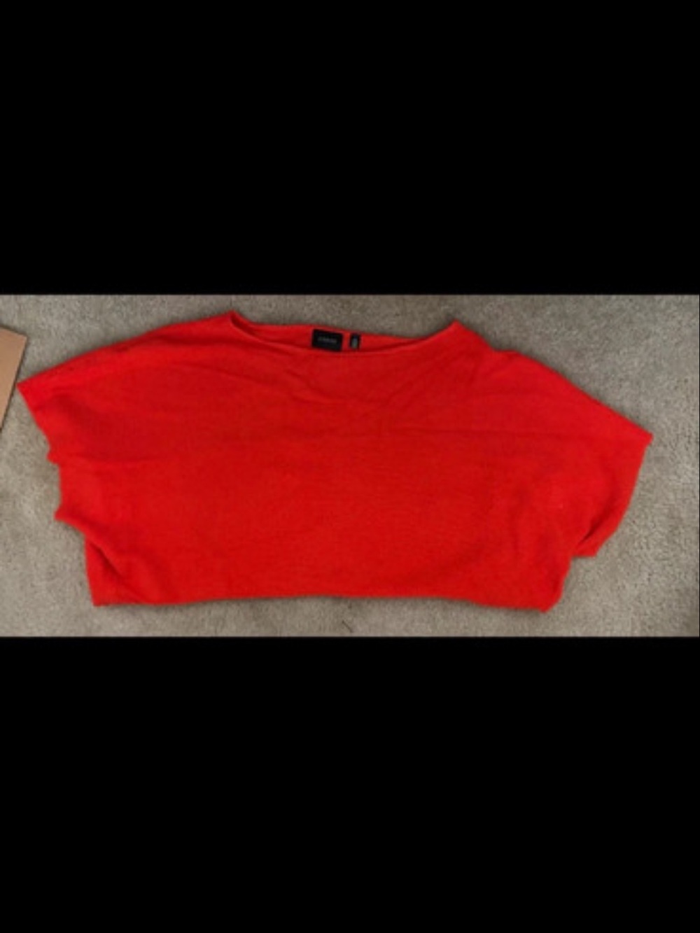 Cyrus Bright Red Cropped Boatneck Top